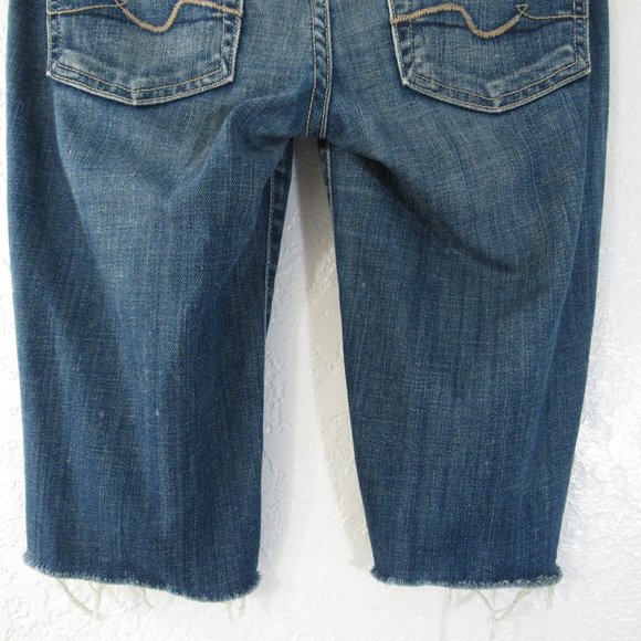 Womens Cutoff Jeans Shorts Sz 26 Straight Frayed - Picture 6 of 10
